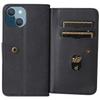 For iPhone 15 Leather Case with 10 Card Holder Phone Cover Stand