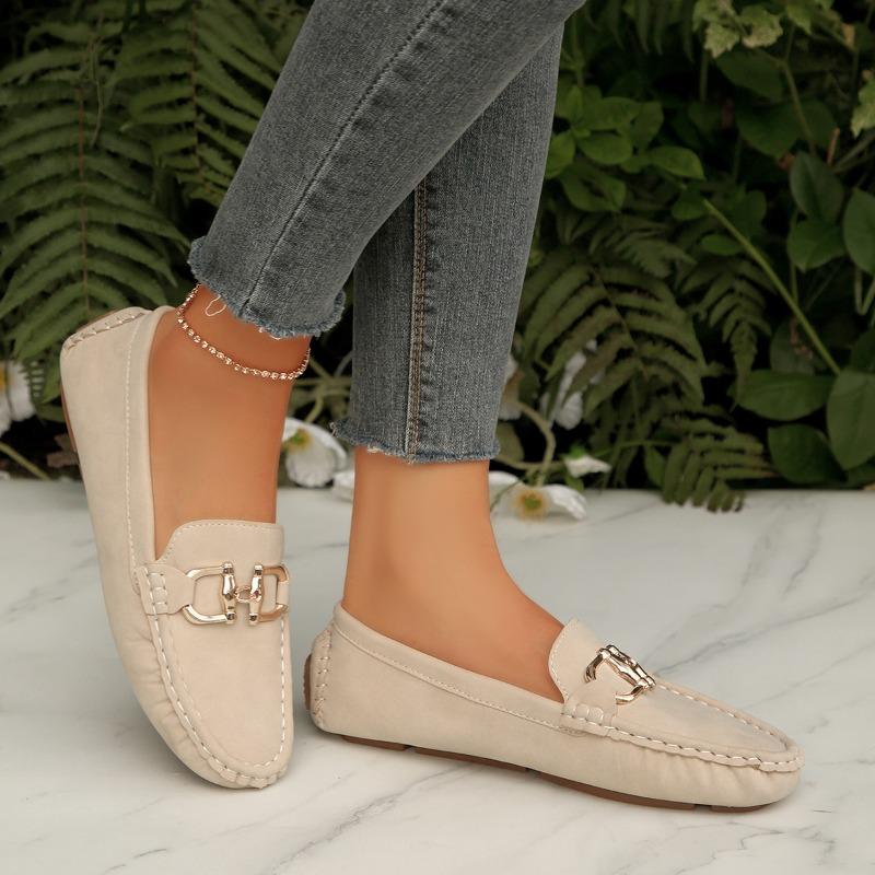 Fashion Women's Casual Slip on Mary Jane Shoes 2025 Spring Autumn New Fashion Round Toe Solid Soft Sole Flat Loafers Zapatos De Mujer