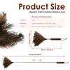 Extendable Ostrich Feather Duster With Stainless Steel Long Handle Brush Household Ceiling Fan Furniture Dust Cleaning Tool
