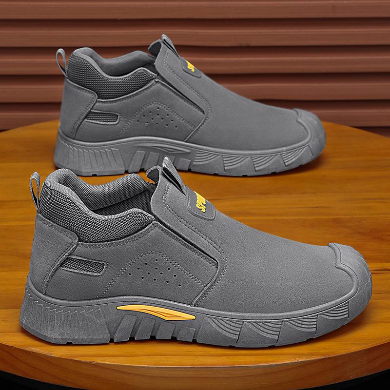 Men's Shoes for Spring New One-foot Soft Sole Men's Sports Dad's Shoes Dirty-resistant Construction Site Work Labor Protection Men's Shoes