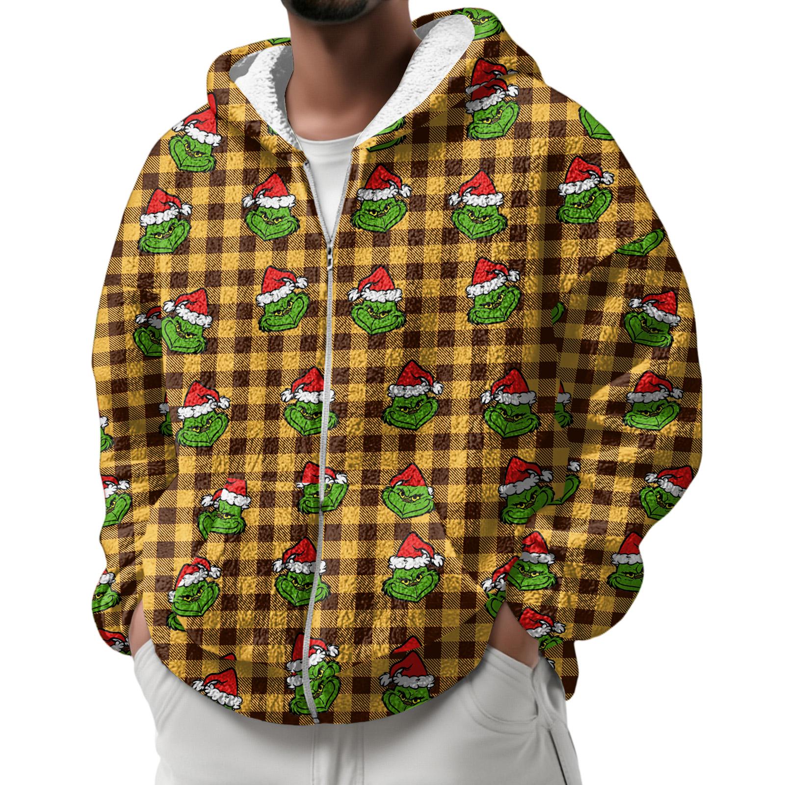 

Мужская зимняя флисовая толстовка с капюшоном на молнии с накладным карманом, повседневная куртка XXXL оранжевый