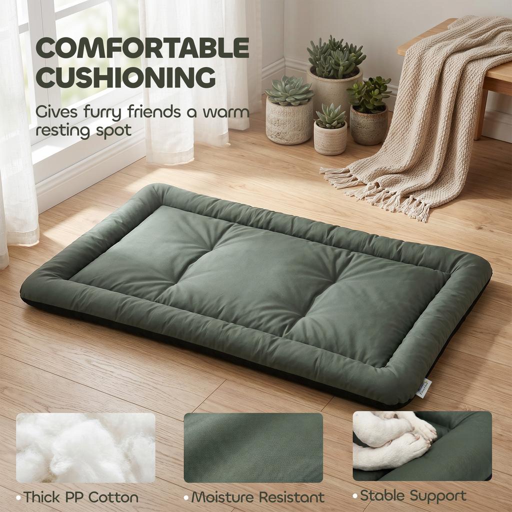 Waterproof Dog Bed Foldable for Large Dogs 130L X 85W X 7H Cm Green