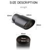   Exhaust Tips 1.5-2.1 Inch Inlet Car Auto Exhaust Tailpipe Stainless Steel Modification Accessories High-Temperature Resistant