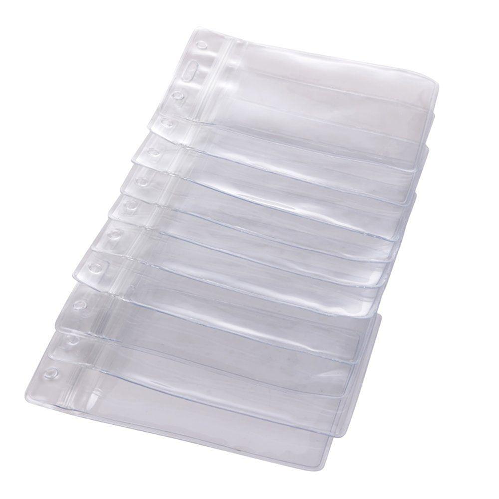 Hot PVC Plastic Transparent Badge Holder Zipper Pocket ID Card