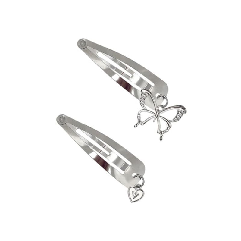 VVV [SET] Cute Logo Heart Snap Pin