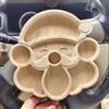 Santa Claus Shape Divided Snack Platter Divided Food Storage Plate  Holiday