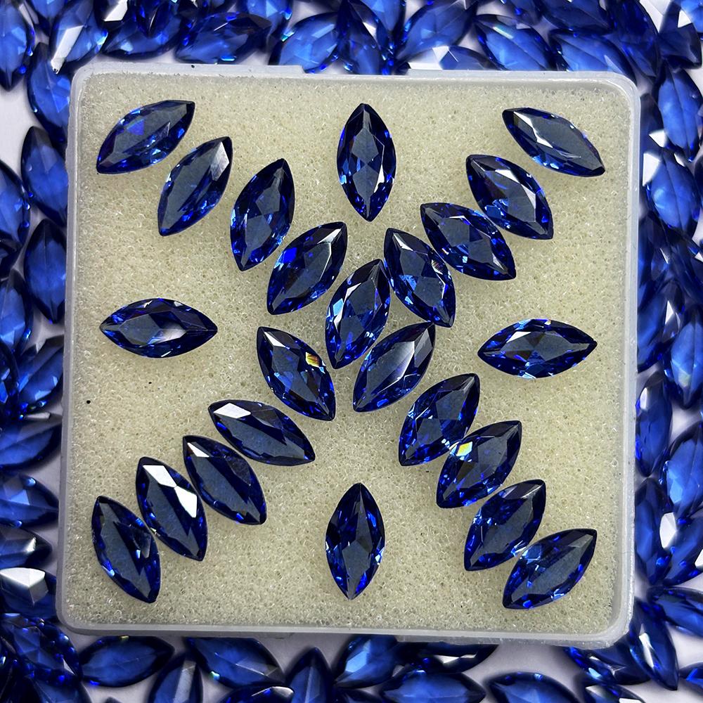 12 Pcs Marquise Cut   Natural Blue Sapphire Flawless Gems 10x5 Mm Lot