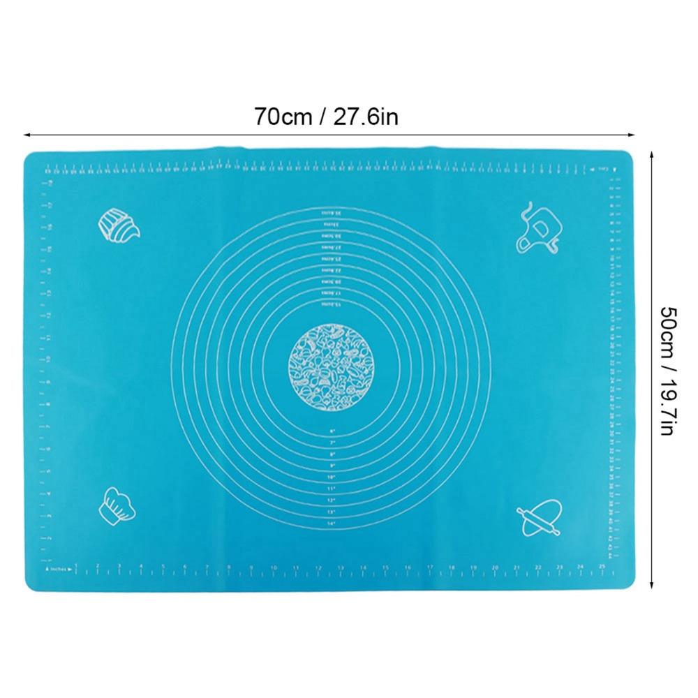 Extra Thick Silicone Dough Mat With Scales Adsorption Non-Stick Dough Mat Foldable Food-Grade Baking Mat Pastry Pie Crust Cookie