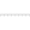 VidaXL Garden Fence with Spear Top Steel 1426 X 150 Cm Black 277737