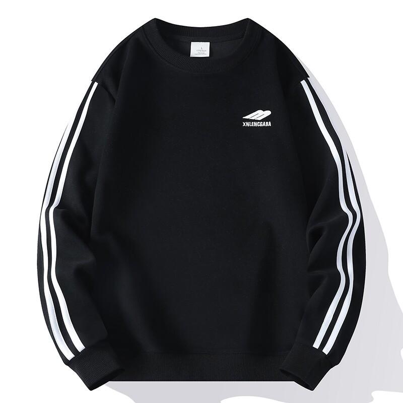 

Men s Loose Crew Neck Pullover Bottom Shirt Teen New Fashion Casual Top 4XL чёрный