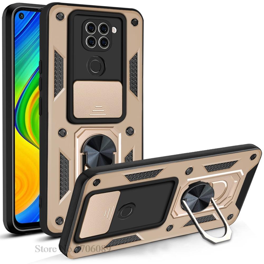 Para Redmi Note 9 Funda Armadura Resistente a Golpes Protector Deslizante de Lente Cubierta para Teléfono Para Xiaomi Redmi Note 9 Funda Carcasa