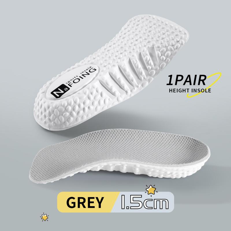 Einlegesohlen zur Erhöhung der Körpergröße, für Herren und Damen, Schuhe mit Plattfüßen, Fußgewölbeunterstützung, orthopädische Einlegesohlen für Turnschuhe, Fersenlift, Memory Foam, weiche Schuhpolster