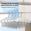 Stainless Steel Clothes Drying Hanger With 12 Clips For Drying Socks Underwear Small Clothes In Balcony Bathroom