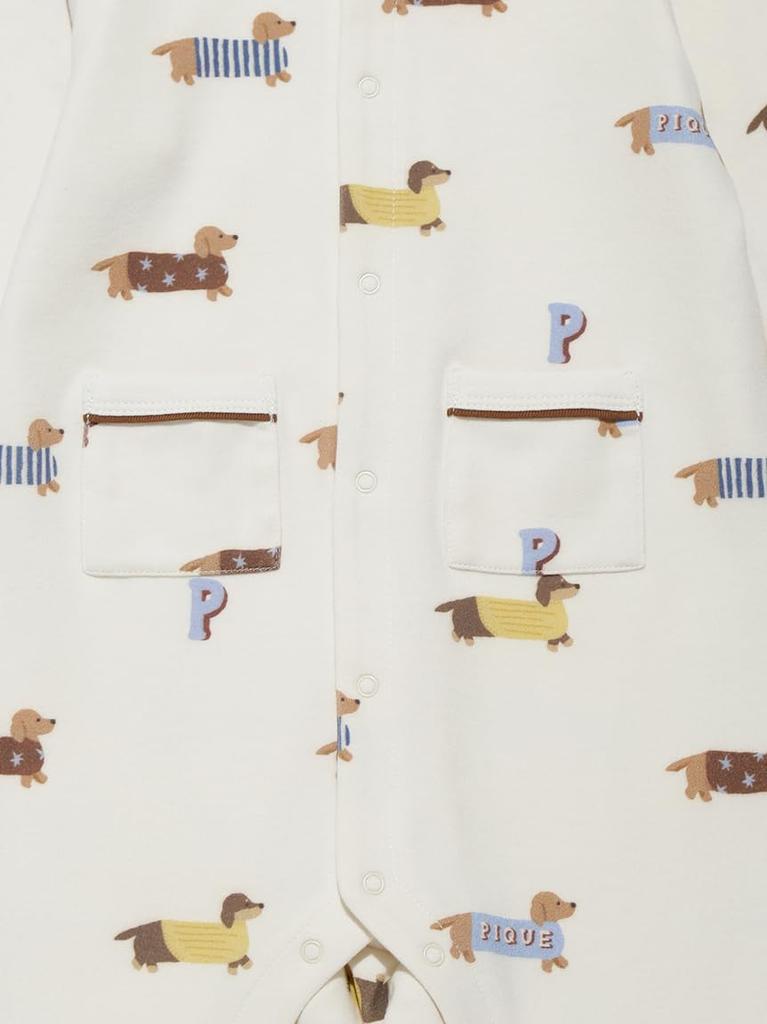 [BABY] Dachshund Print Romper PBCO255755CRM80
