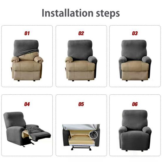 Husă Elastică pentru Fotoliu Reclinabil pentru Fotolii Reclinabile cu Un Singur Loc Protector Elastic pentru Fotoliu Reclinabil Lavabil la Mașină Husă Ajustată pentru Învelire Completă Protejează Petele