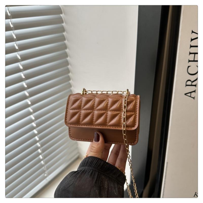 Simple Bag Women's New Popular Fashion Simple Shoulder Bag Casual Commuter Bag Small Square Bag