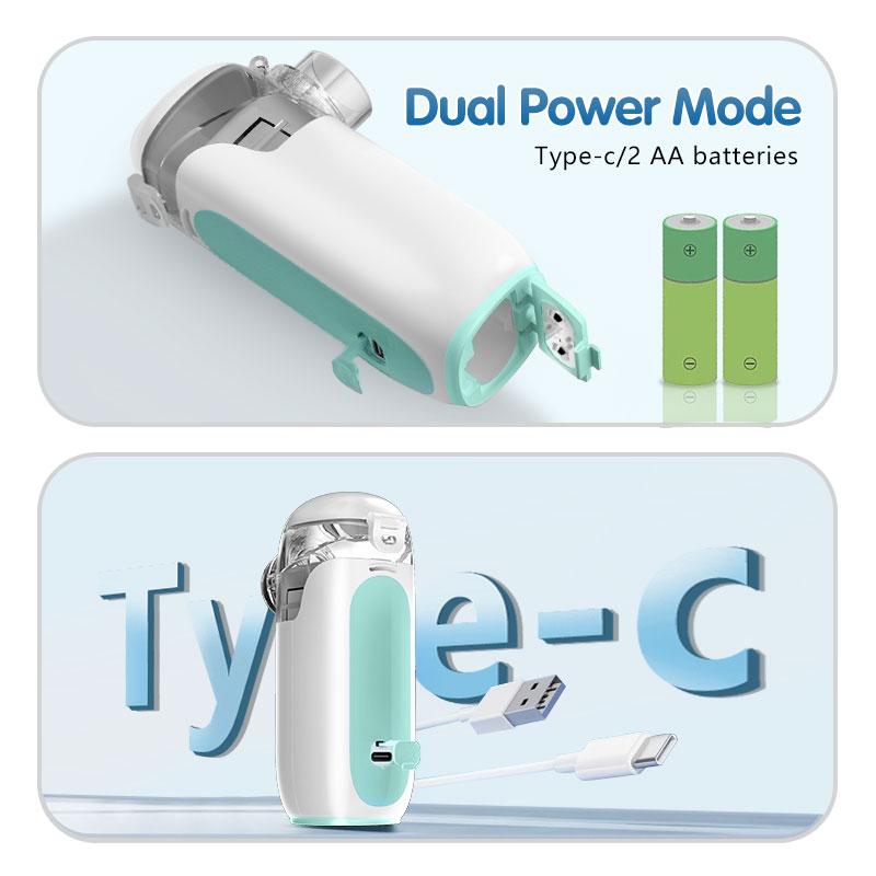Nébuliseur Portable Mini Inhalateur Portatif Silencieux Inhalateur Ultrasonique Nébuliseur de Qualité Médicale pour Bébé et Adulte Toux Asthme