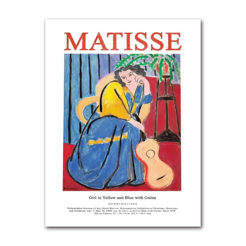Scandinavian Classic Vintage Wall Art Matisse Monet Fish Garden Water Lilies Poster Prints Home Bedroom Living Room Decoration
