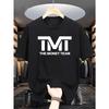 European Sizes Printed Round Neck Short Sleeve T-Shirt, Men'S Casual The Money Team Graphic T-shirt, Black Letter Print-Perfect Summer Choice