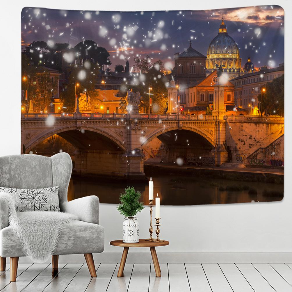 Christmas Eve Christmas Home Decor Tapestry Wall Decor Background Fabric Hippie Living Room Bedroom Tapestry tapeçaria de natal
