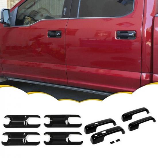 Car Door Handle Trim & Door Handle Bowl Cover Kit For Ford F150 F-150 2015-