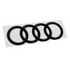 For Audi 4Ring Logo ABS Black Car Hood Front Grill Emblem Rear Trunk Badge A6 Quattro Sline 50TDI  Emblem Car Accessories