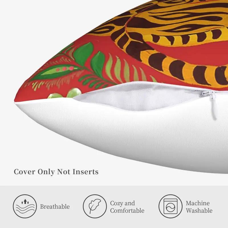 2024 Kissenbezug mit Tigerkopf-Druck 45x45cm Kissen Dekorativ Tiere Tiger Kissenbezug Heimdekor Kissenbezug für Sofa