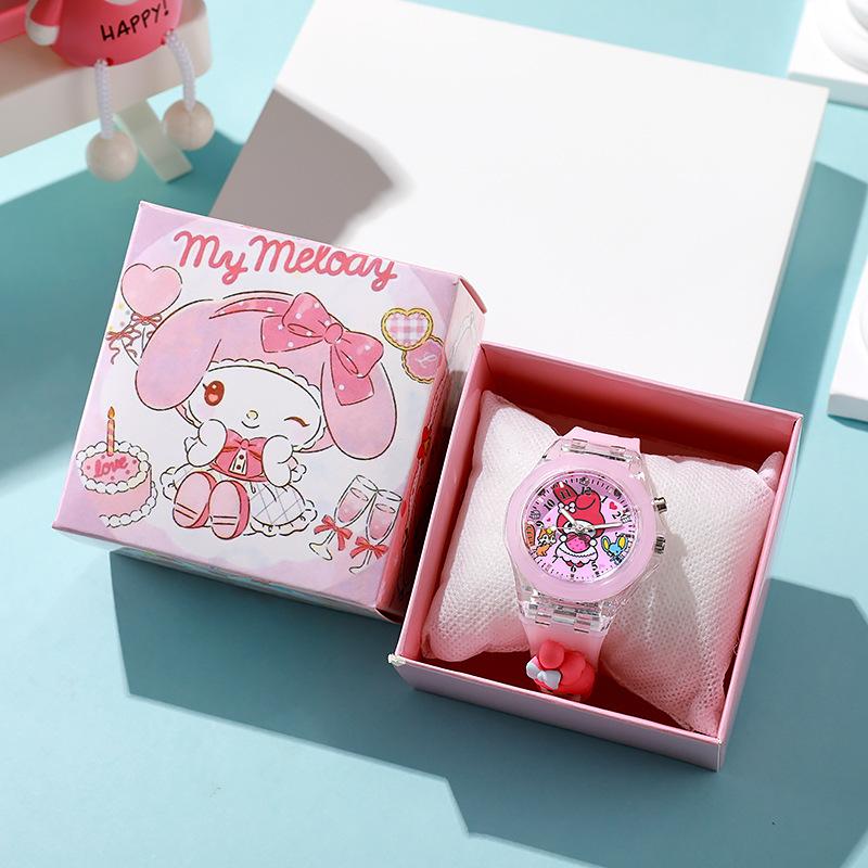 Cartoon Watch, Primary School Children'S Watch, Luminous Silicone Doll Watch, Gift Box.