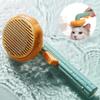 Pumpkin Pet Brush Self Cleaning Slicker Brush Designed for Shedding Dog Cat Grooming Comb Removes Loose Underlayers and Tangled Hair