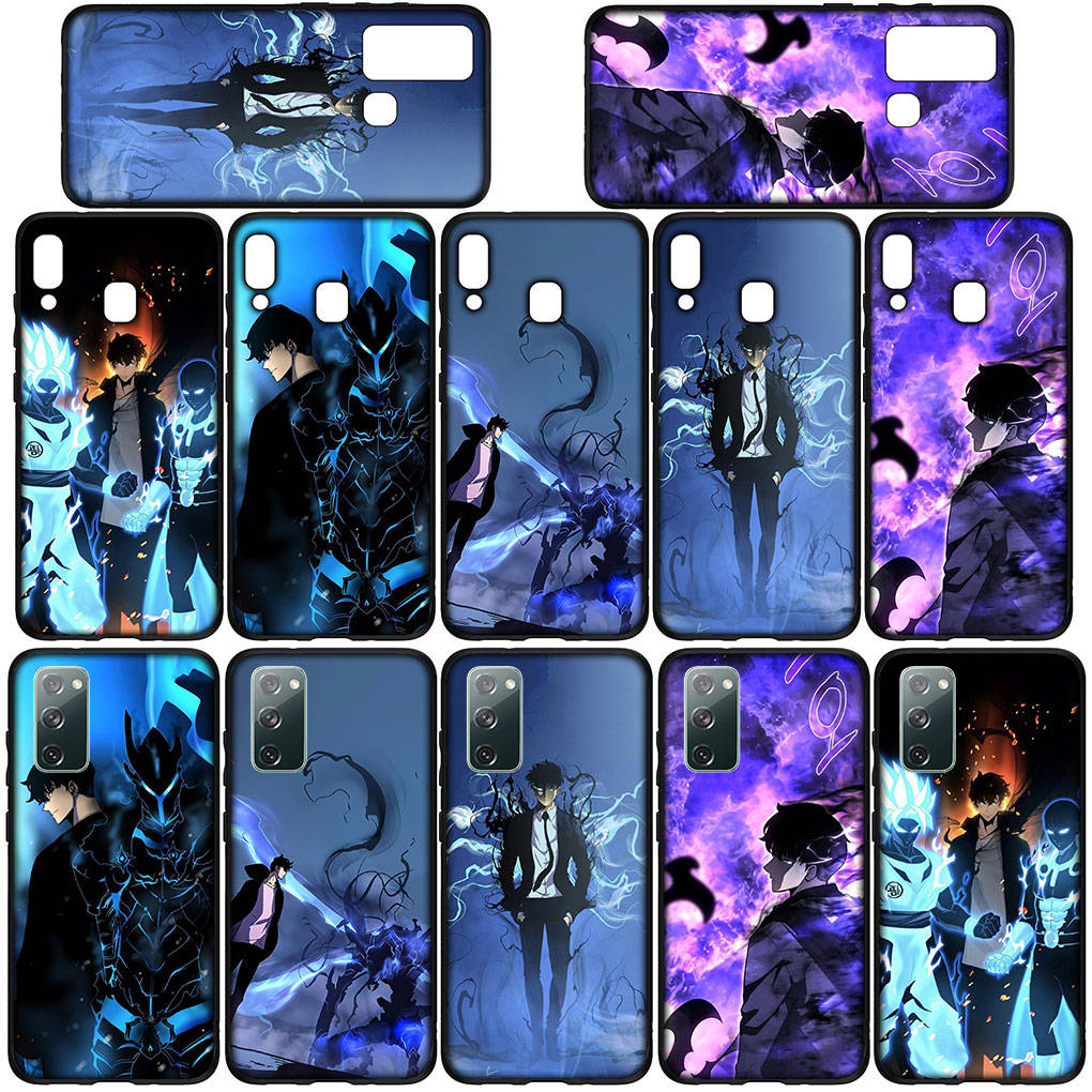 for Samsung Galaxy S24 S23 iPhone 16 15 14 Xiaomi Redmi Note 13 12 11 10 9 Pro Max X XR Case Cartoon Sung Jinwoo Solo Leveling Arise OPPO Huawei Cover