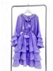 Vietnam Niche Design Multi-layer Ruffle Tie-neck Patchwork Flounce Skirt