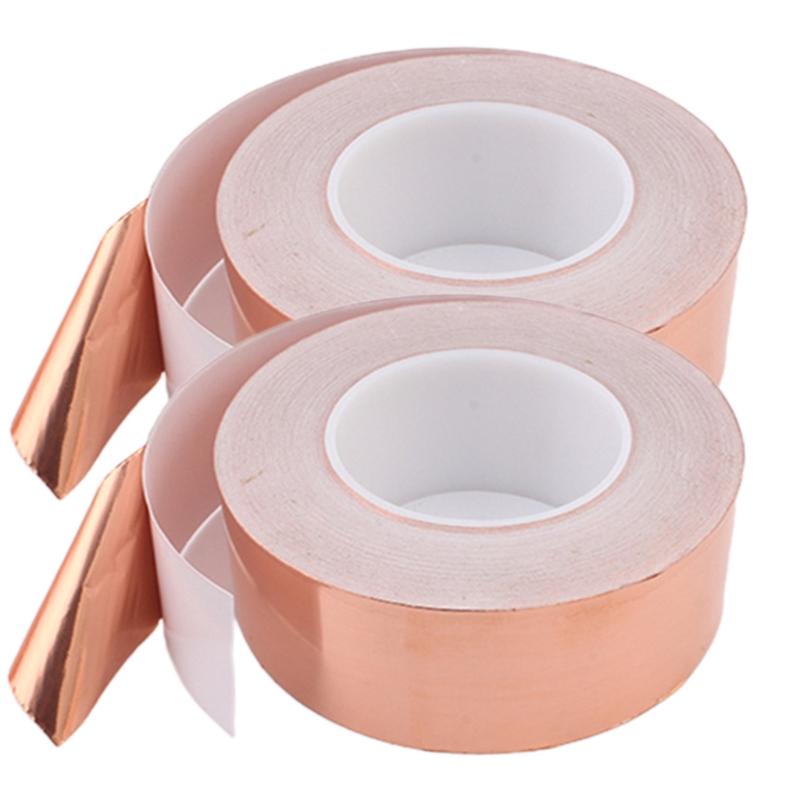 20m Copper Foil Tape Single Sided Conductive Adhesive for Crafts Repair Paper Circuits EMI Shielding Grounding Guitars