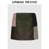 UR2026 Women's Color-Block Jacquard Mini Skirt