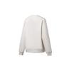 Li Ning Womens Fitness Series Solid Color Round Neck Pullover Long Sleeve Sweatshirt Women sweatshirt Off-White AWDT110-1