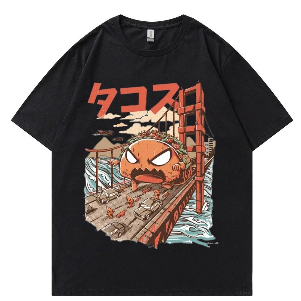 Футболка унисекс в стиле хип-хоп японская футболка Harajuku с рисунком монстра уличная одежда летние топы футболки хлопковая футболка футболка большого размера с короткими рукавами L 1980₽