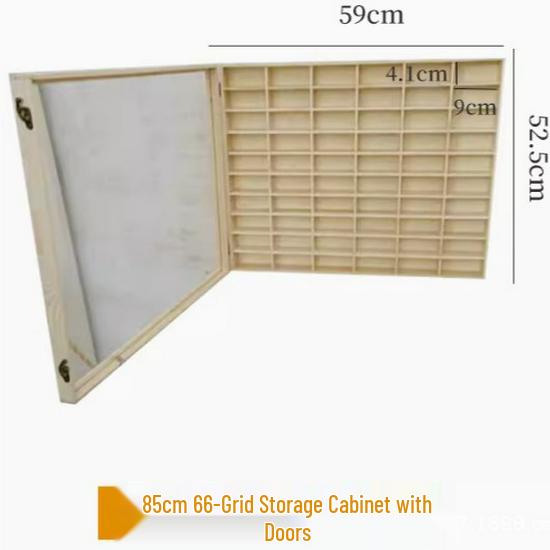 In-Stock Wall-Mounted Solid Wood Toy Rack: Multi-Grid Car Storage & Figurine Display