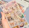 5Pcs Cartoon Cute  Rilakkuma Stickers Die-Cutting Sticker Anime Handbooks Material Flashing Laser Sticker Kid Toy