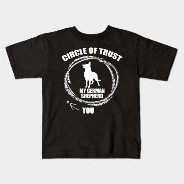 Boys Girls Soft Cotton Graphic Tees My Circle Of Trust Includes My German Shepherd And Not You Breathable Daily School Wear Kids T-Shirts