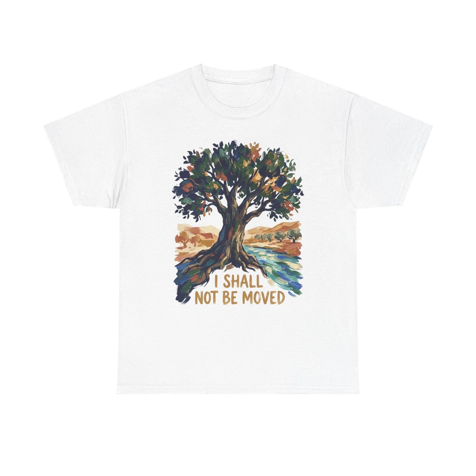 

I Shall Not Be Moved Tree T-Shirt | Inspirational Roots Design 3XL