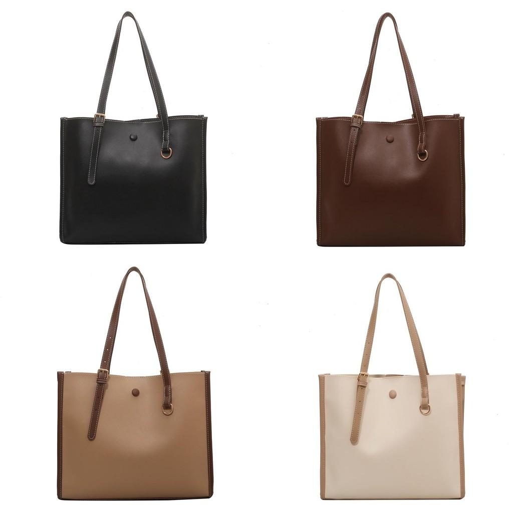 Solid Big Color Capacity Bag Pu Inner Pocket Soft Structure Work Travel Bags