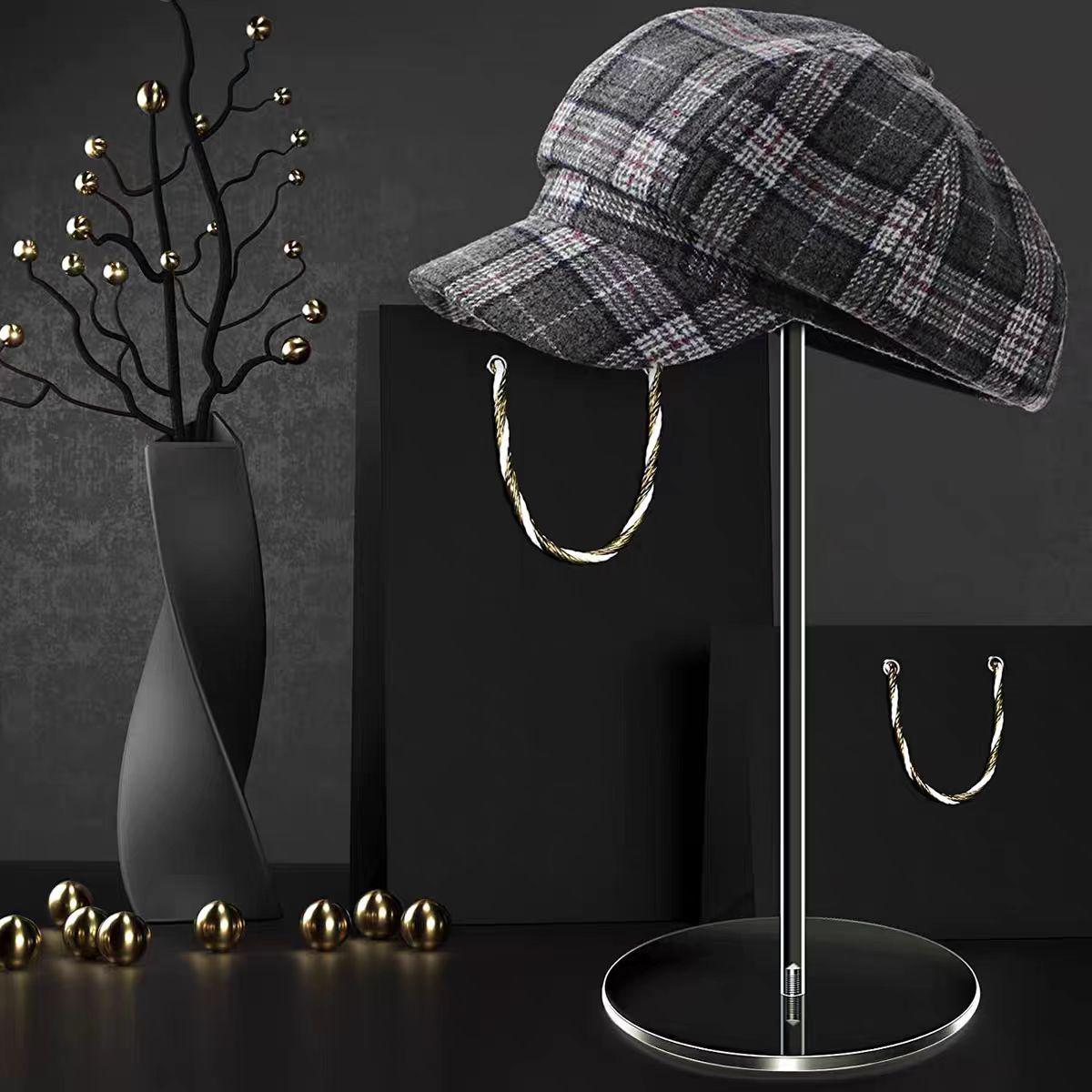 

Adjustable Transparent Acrylic Hat Display Stand Square 30cm