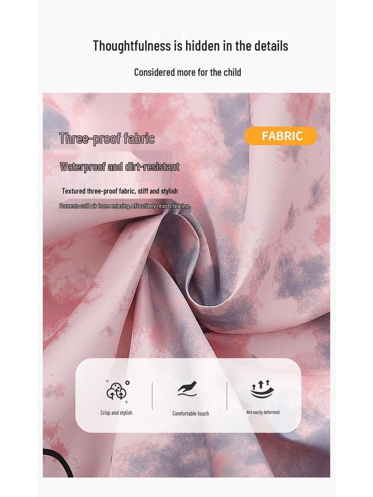 Dwustronna zimowa kurtka z polaru aksamitnego dla dziewcząt - Odwracana wiatrówka dla starszych dzieci, idealna na narty wiosną/jesienią i aktywności na świeżym powietrzu.