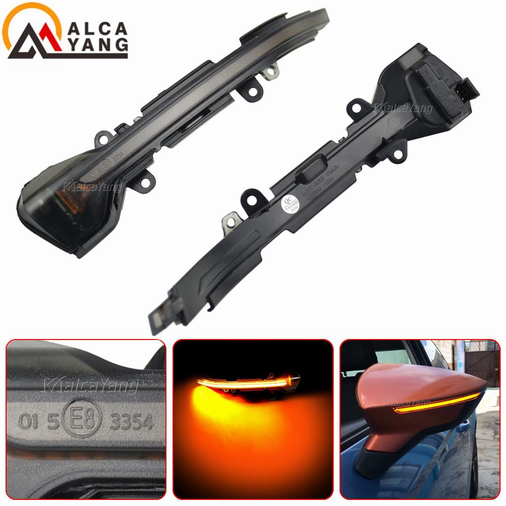 2pieces Dynamic LED Turn Signal Side Mirror Indicator Sequential Light Blinker for SEAT Leon Mk3 5F Ibiza Mk5 KJ Arona 2018
