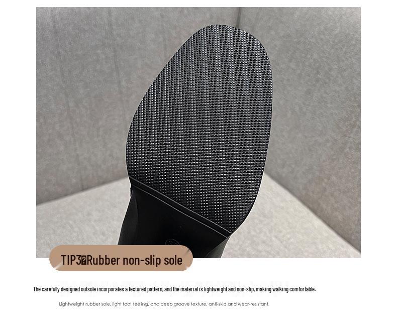 2025 Vinter Dam Franska Retro Ankelstövlar, Handnarvat Mjukt Läder, Liten Storlek, Grov Klack, Smickrande Stil