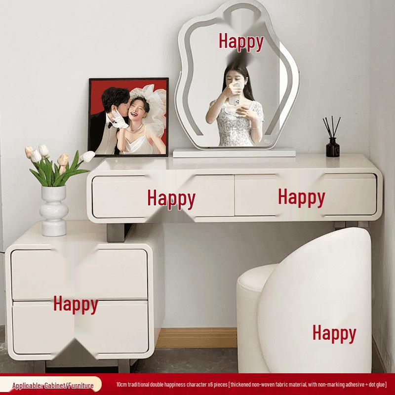 Lot d'autocollants Double Bonheur de Mariage: Décorations de chambre, fenêtre, porte et fiançailles