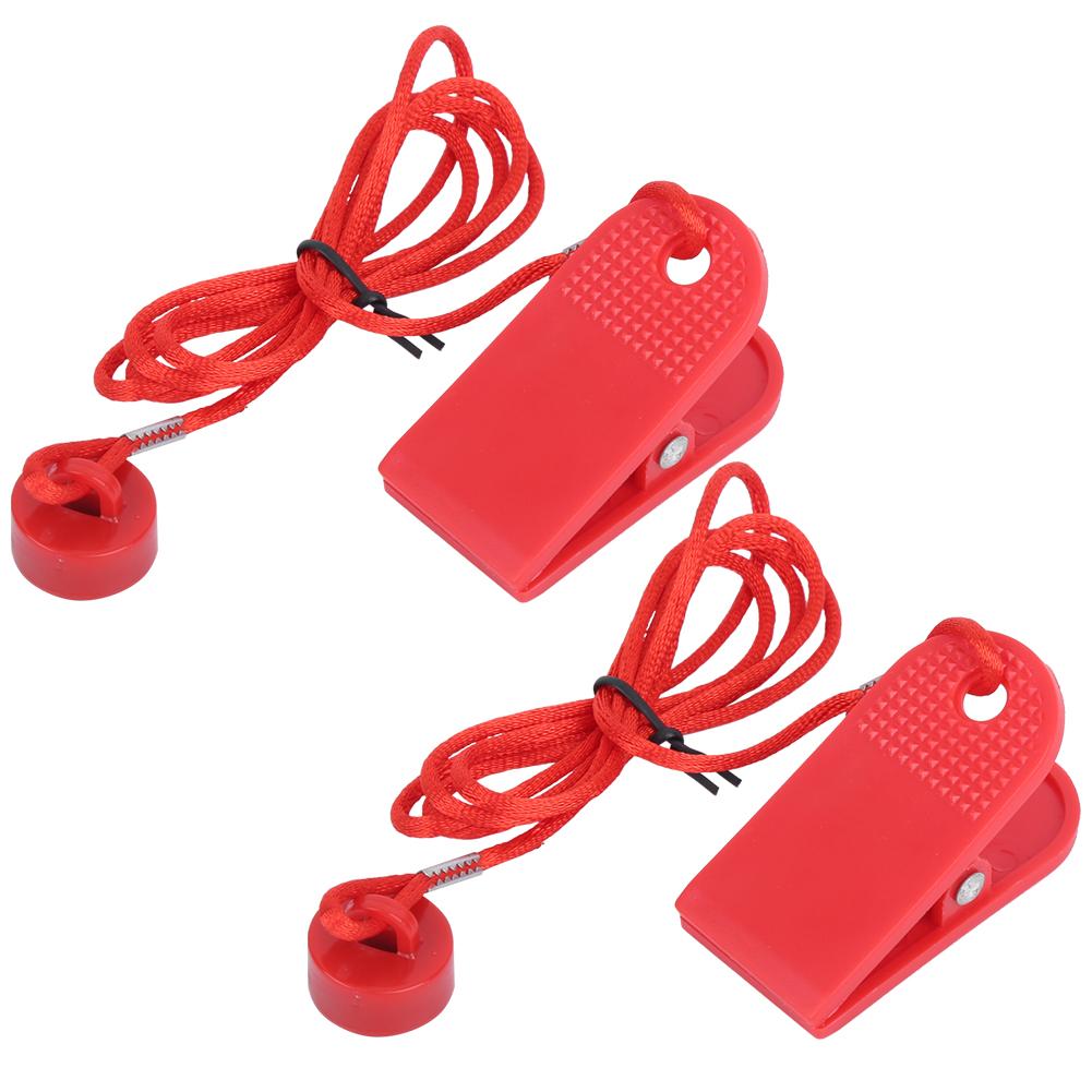 2 Stück Laufband Sicherheitsschalter Verriegelung Magnet Schlüssel Universelles Zubehör Runder Magnet Gehäuse