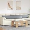Sofa Cushions 2 Pcs Light Grey 200 X 40 Cm Fabric