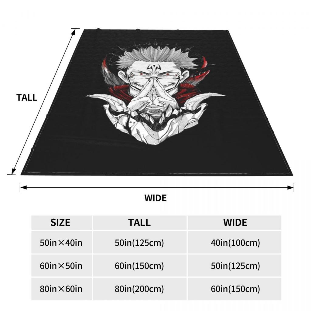 Sukuna Blanket Anime Manga Flannel Funny Warm Throw Blankets for Coverlet Winter