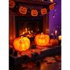  Battery Powered Halloween Glowing Pumpkin LED Lamp, Halloween Party Tabletop Atmosphere Light, Indoor Home Garden Holiday Decor Prop