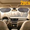 2Pcs Static Adsorption Car Sun Shade Heat Insulation Static Sun Visor  Parking Sun Protection